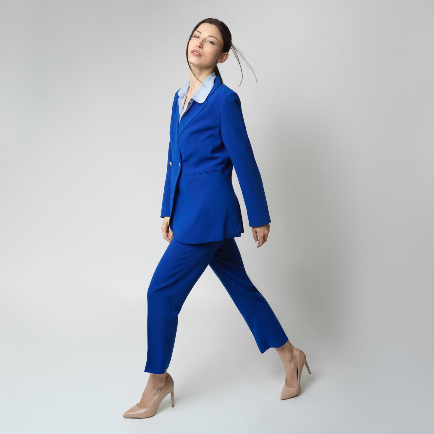 Cropped Leg Suit + Button Up Shirt Bundle